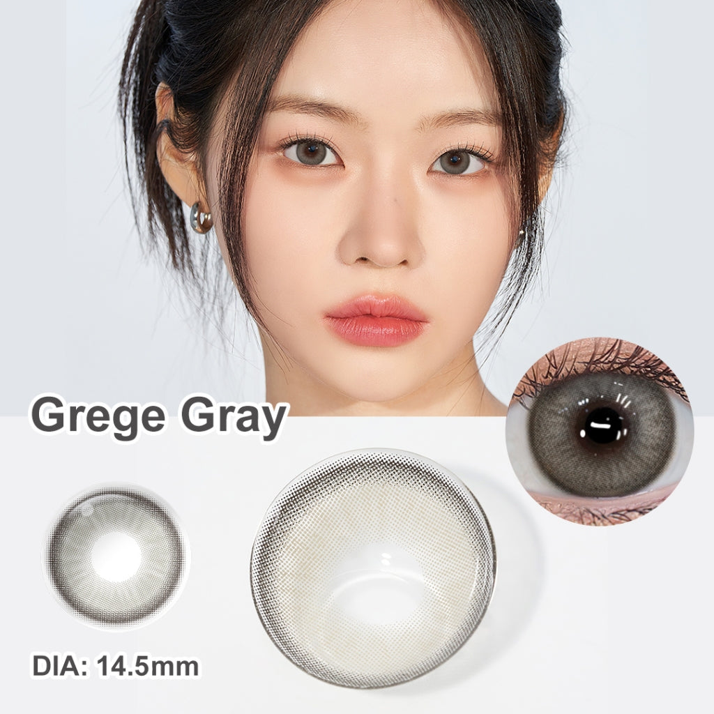 Magister Softlens Normal abu-abu coklat hitam seri Sepasang Lensa kontak diameter14.0-14.5MM kadar air 38% soflens