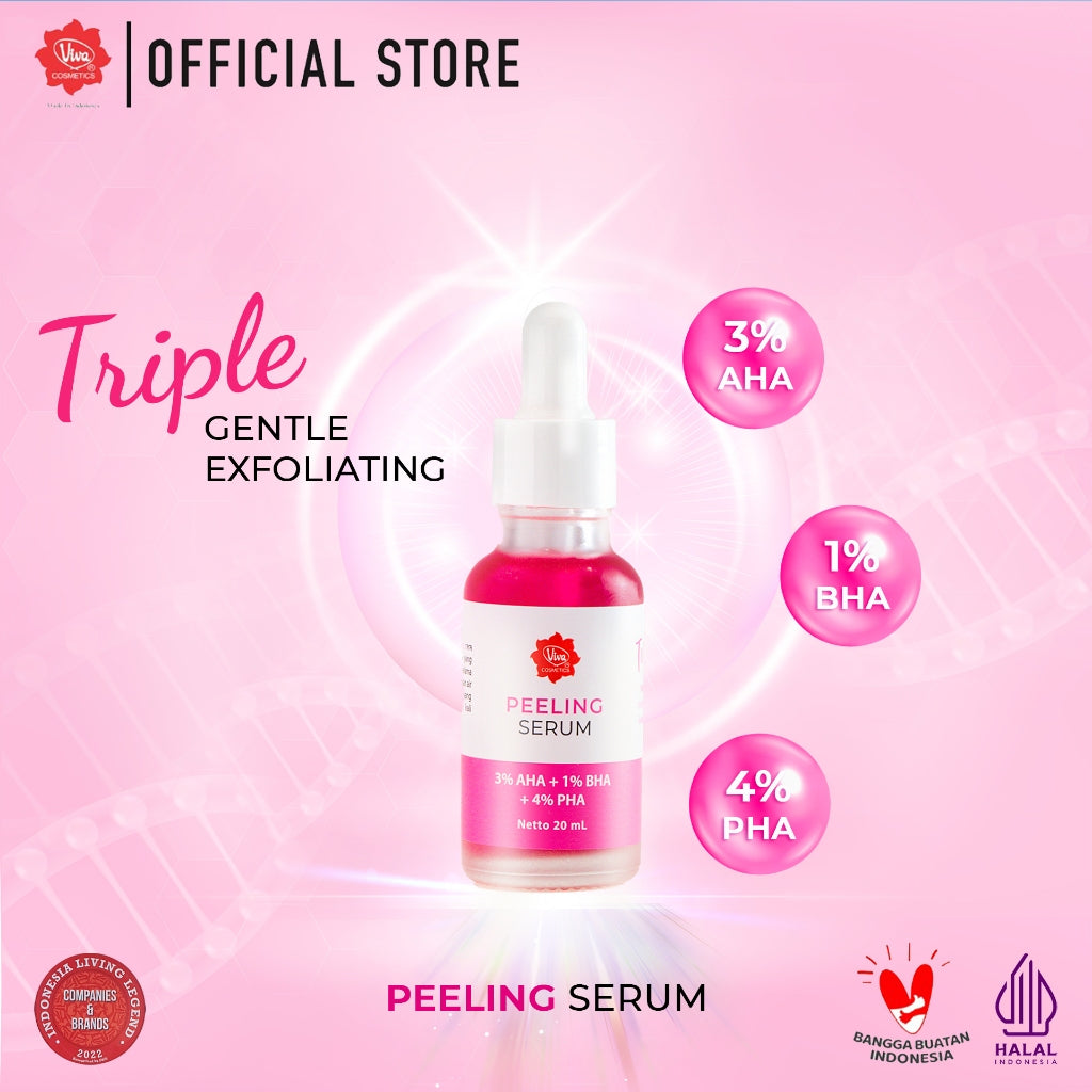 Viva Peeling Serum with Glycolic Acid (AHA), Salycilic Acid (BHA), Gluconolactone (PHA) - 20ml