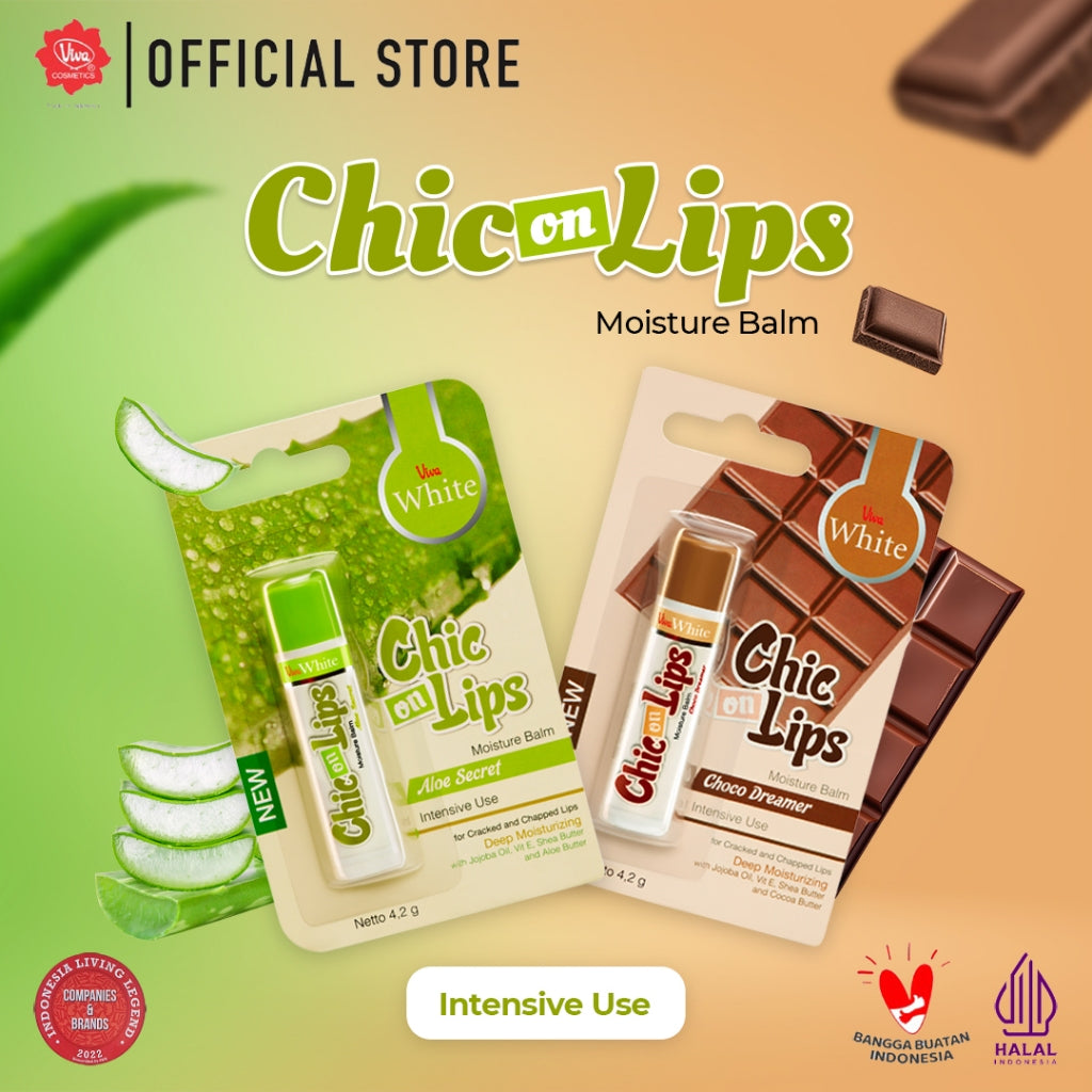 Viva White Moisture Balm Chic On Lips - Tersedia 4 Varian Rasa (Intensive Use)