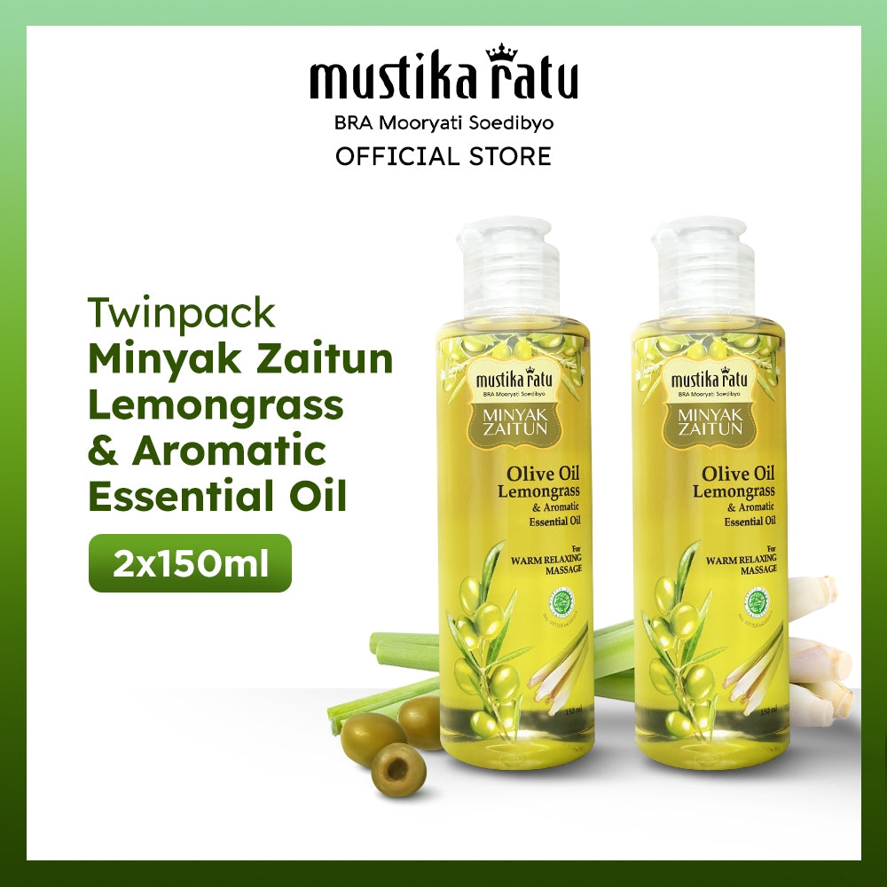 Mustika Ratu Twinpack Minyak Zaitun Lemongrass & Aromatic Essential Oil