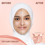 Hanasui Serum Cushion Soulmatte - Matte Finish UVA & UVB Protection Perfect Coverage Menyamarkan Pori-Pori Garis Halus Noda Wajah