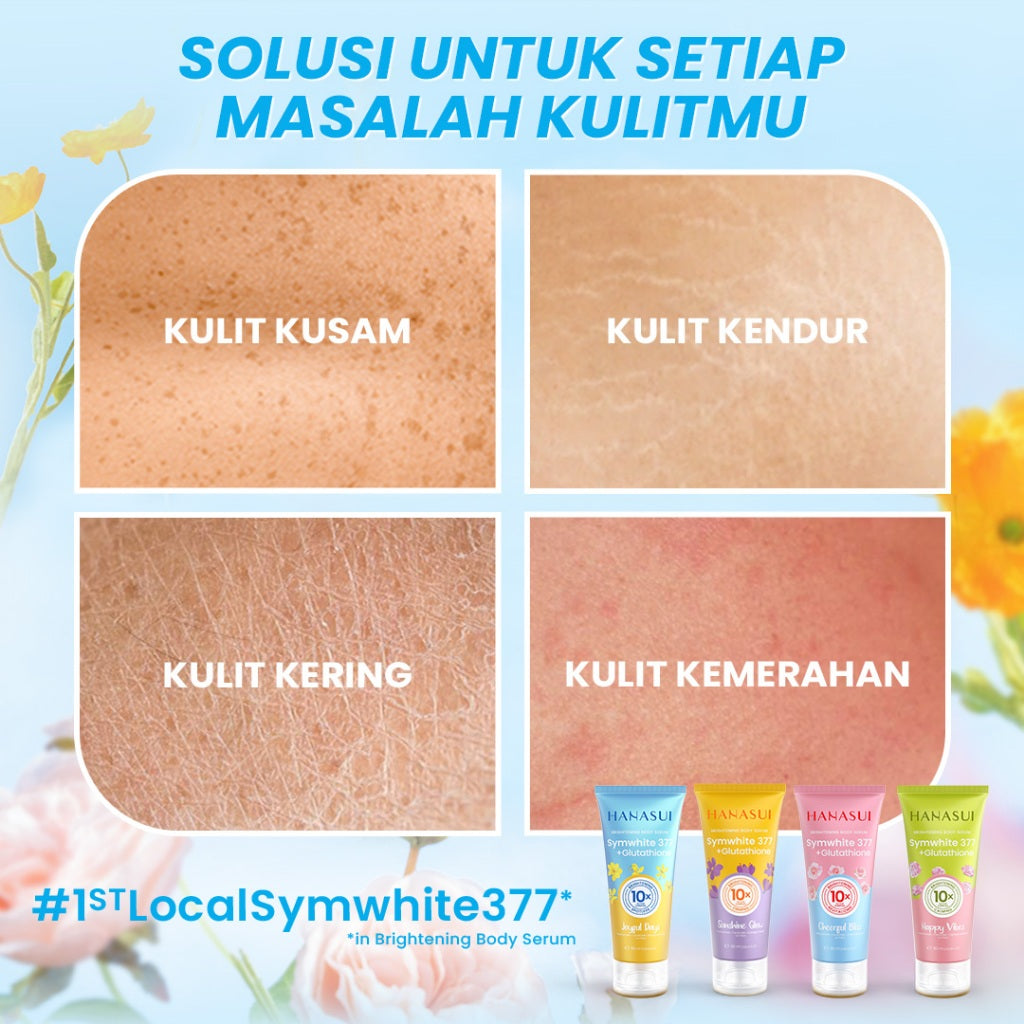 Hanasui Brightening Body Serum - Body Serum With Symwhite377 + Glutathione Mencerahkan & Menghidrasi Kulit