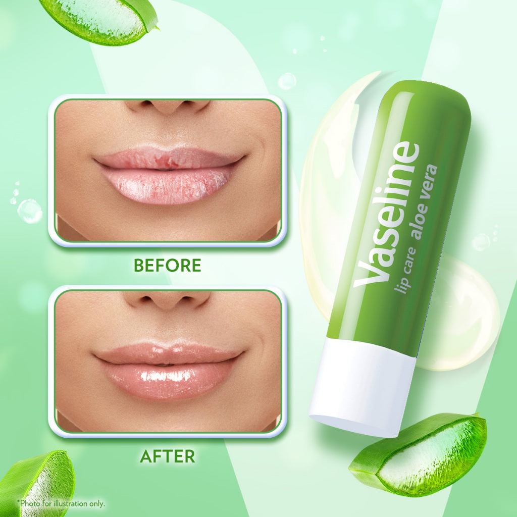 Vaseline Lip Therapy Balm Stick Aloe Vera 4.8gr - Pelembab Bibir - Lip Balm