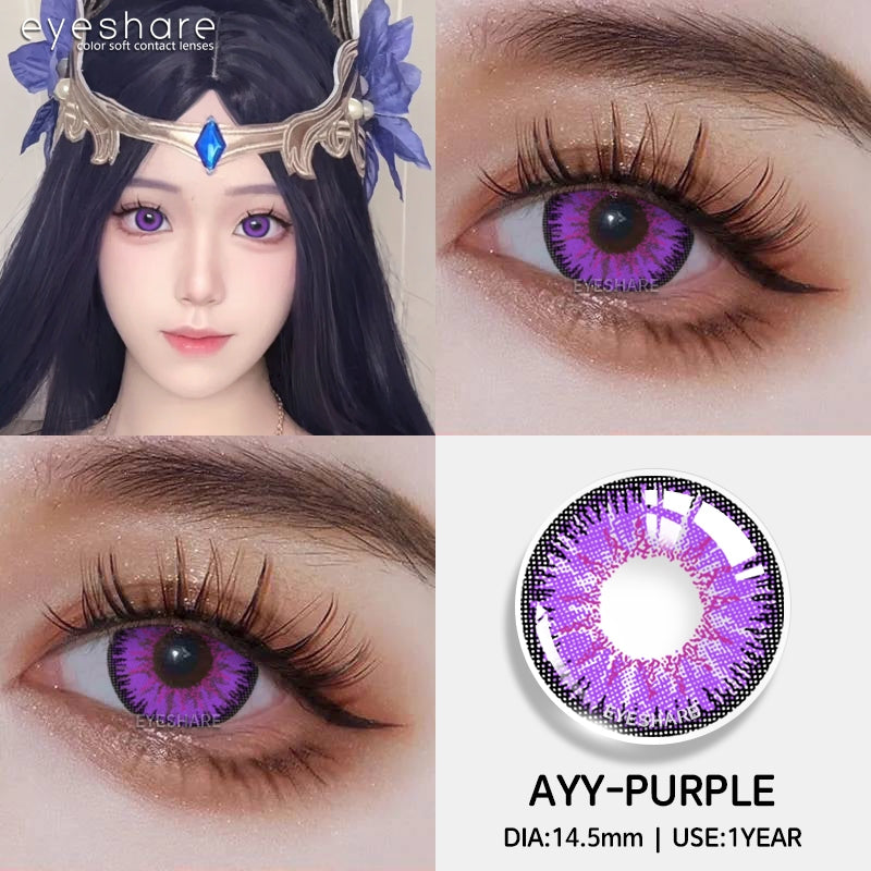 Eyeshare Softlens 14.5MM 1Pasang Lensa Kontak Putih Buta Putih Cosplay Mata Halloween Softlen