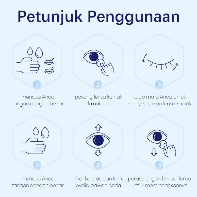 UYAAI softlens 14.5MM Minus 0.00 s/d -6.00 Mata Korea seri BUBBLE Sepasang LENSA KONTAK 6Bulan