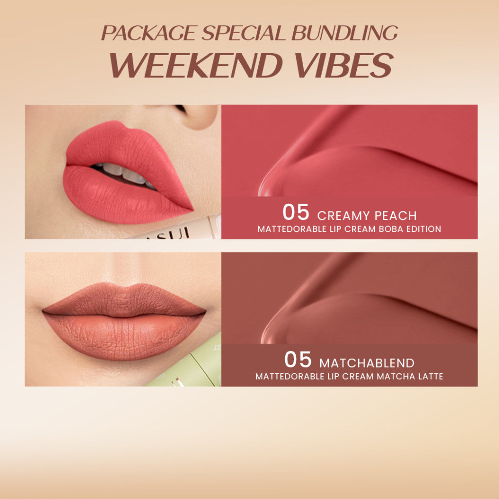 Hanasui Mattedorable Lip Cream Boba - Velvet Matte Finish Pigmented Long Lasting Double Moisturizing