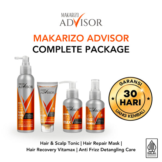 Makarizo Advisor Complete Package - Paket Klinis Perawatan Kulit Kepala & Rambut / Rontok / Ketombe