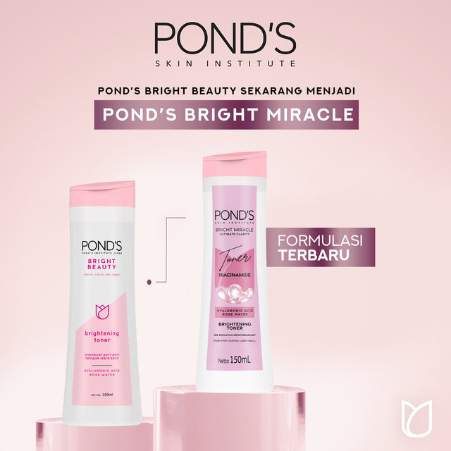 Ponds Bright Beauty Brightening Toner 150ml with Hyaluronic Acid