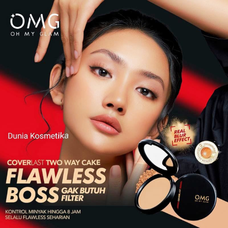 OMG Coverlast Two Way Cake TWC ( Bedak Padat Kontrol Minyak 8 Jam Flawless )