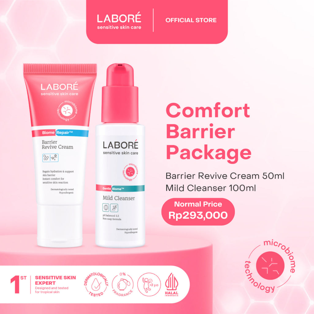 LABORÉ Most Loved Bundle For Normal and Sensitive Skin (Reguler Big-Size) - Moisturizer Pelembab Wajah dan Perlindungan dari Sinar UVA dan UVB