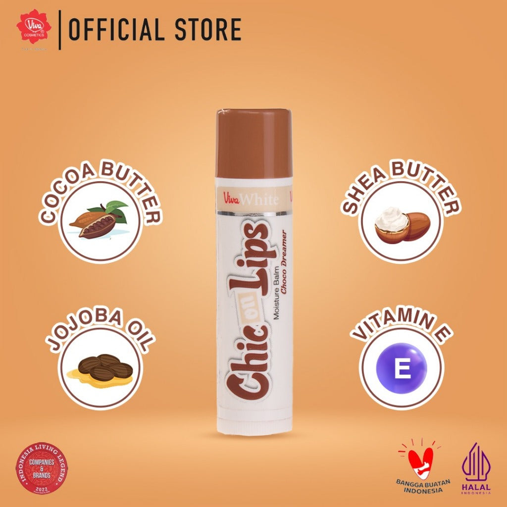 Viva White Moisture Balm Chic On Lips - Tersedia 4 Varian Rasa (Intensive Use)