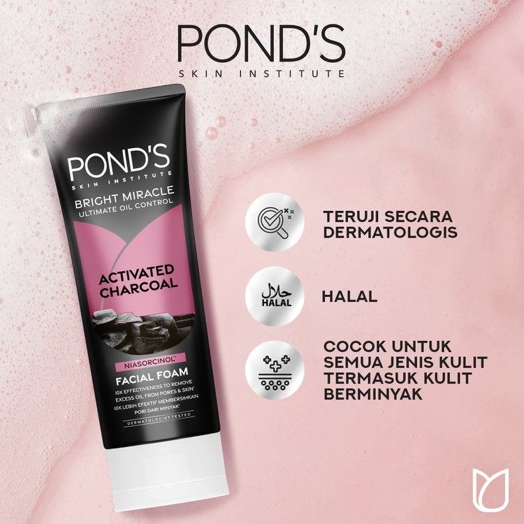 Pond's Bright Miracle Ultimate Oil Control Facial Foam 100G x2