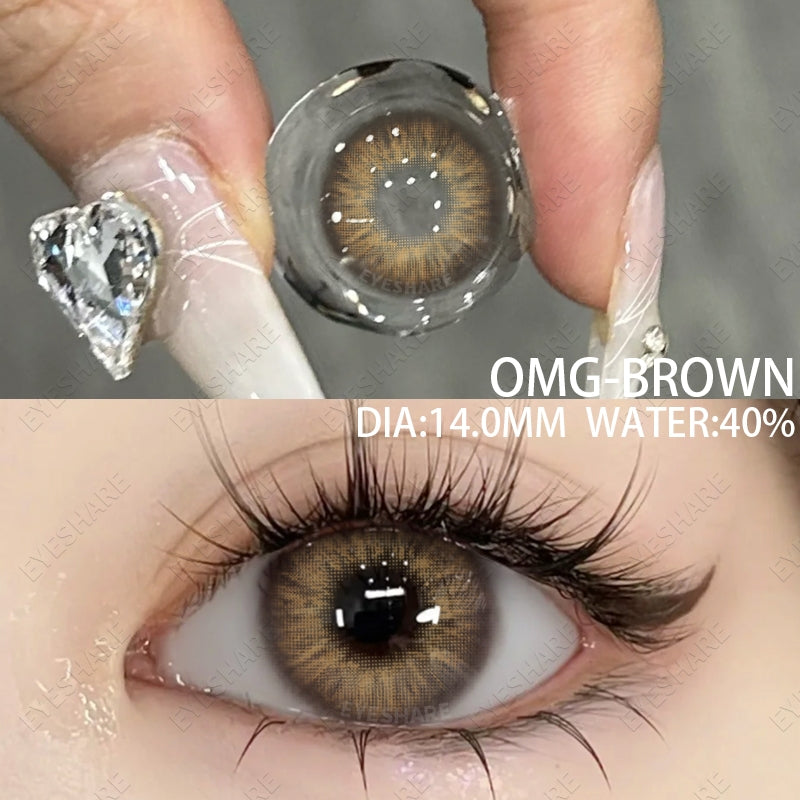 [COD] OMG softlens Minus, lensa kontak berwarna Minus (-1.00 s/d -8.00), sekali pakai tahunan