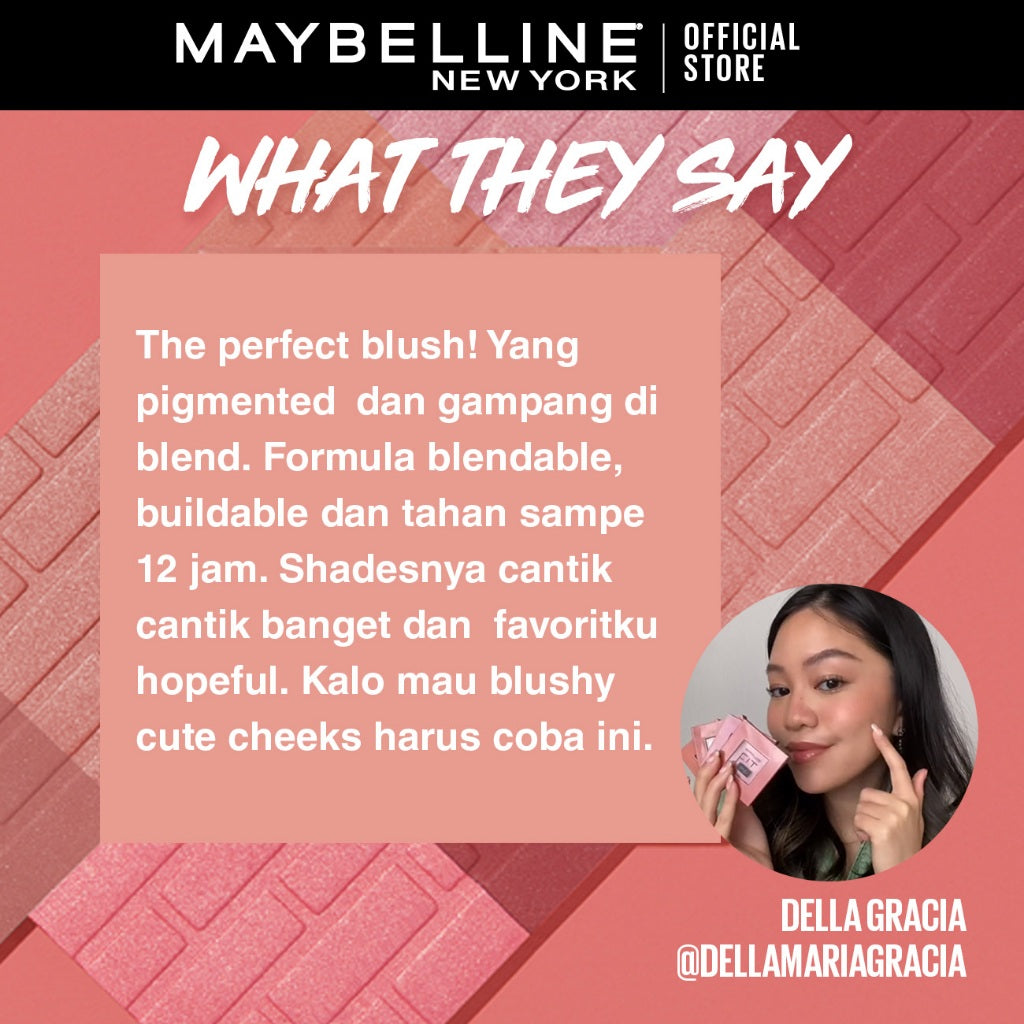 MAYBELLINE OFFICIAL Fit Me! Powder Blush Make Up - Blush On Pigmented Dengan Hasil Natural Yang Tahan Lama - Tersedia Dalam 4 Warna