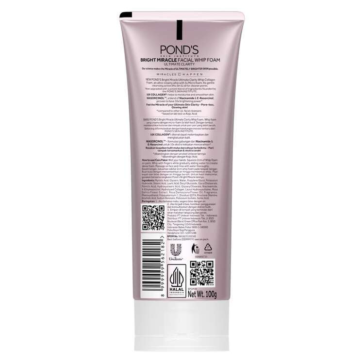 :Pond's Bright Miracle Ultimate Clarity Facial Whip Foam 100G x2