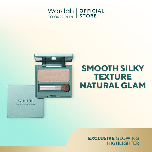 WARDAH Exclusive Glowing Highlighter - Memberikan Efek Glowing Yang Intense - Tekstur Creamy dengan Shimmer yang Halus - Tahan Lama Hingga 8 Jam dengan Hasil Akhir Natural - Makeup