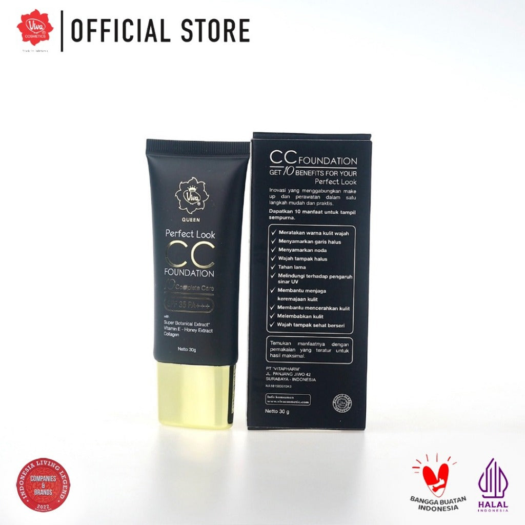 Viva Queen Perfect Look CC Foundation with VIT E, Collagen & SPF 35