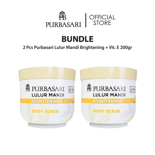 [Bundle Hemat] Purbasari Lulur Mandi Brightening 200 gr / Lulur Pemutih Whitening Pencerah / Lulur pelembab kulit / Lulur Badan perontok daki / Menyamarkan flek hitam / Melembabkan / Mencerahkan
