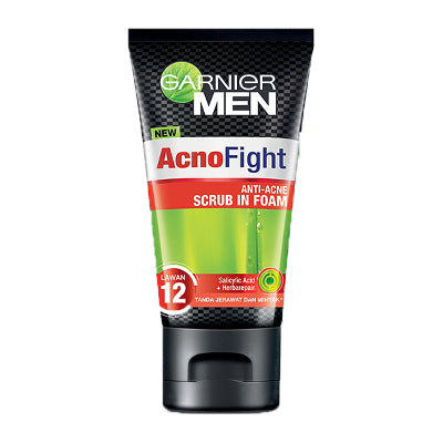 GARNIER MEN ACNO FIGHT ANT-ACNE 100ML/ TURBO BRIGHT/OIL CONTROL SUPER DUO/ICY SCRUB FOAM/OIL CONTROL INTENSIVE/OIL CONTROL CHARCOL/OIOL CONTROL COOLING FOAM