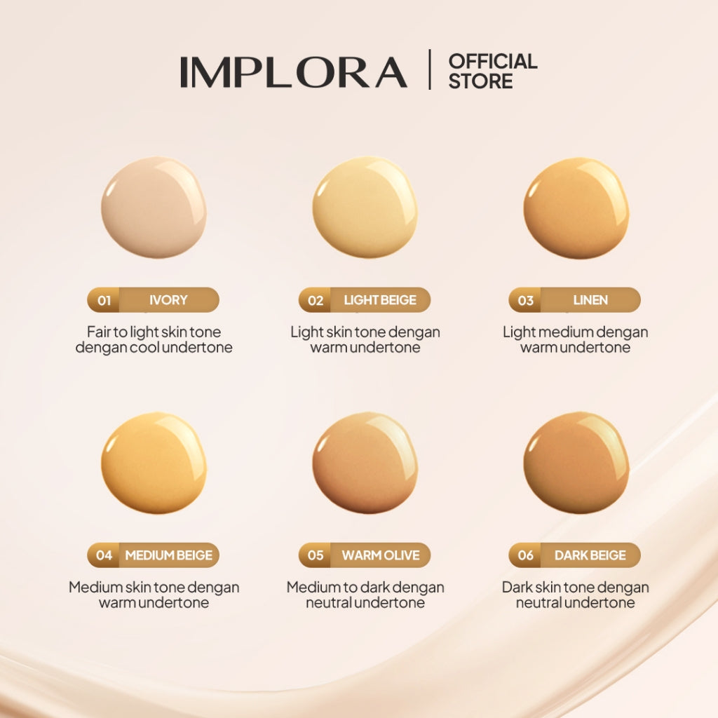 Implora Even Better Liquid Foundation | Natural Cover | Lightening Wajah | Concealer Dark Spot