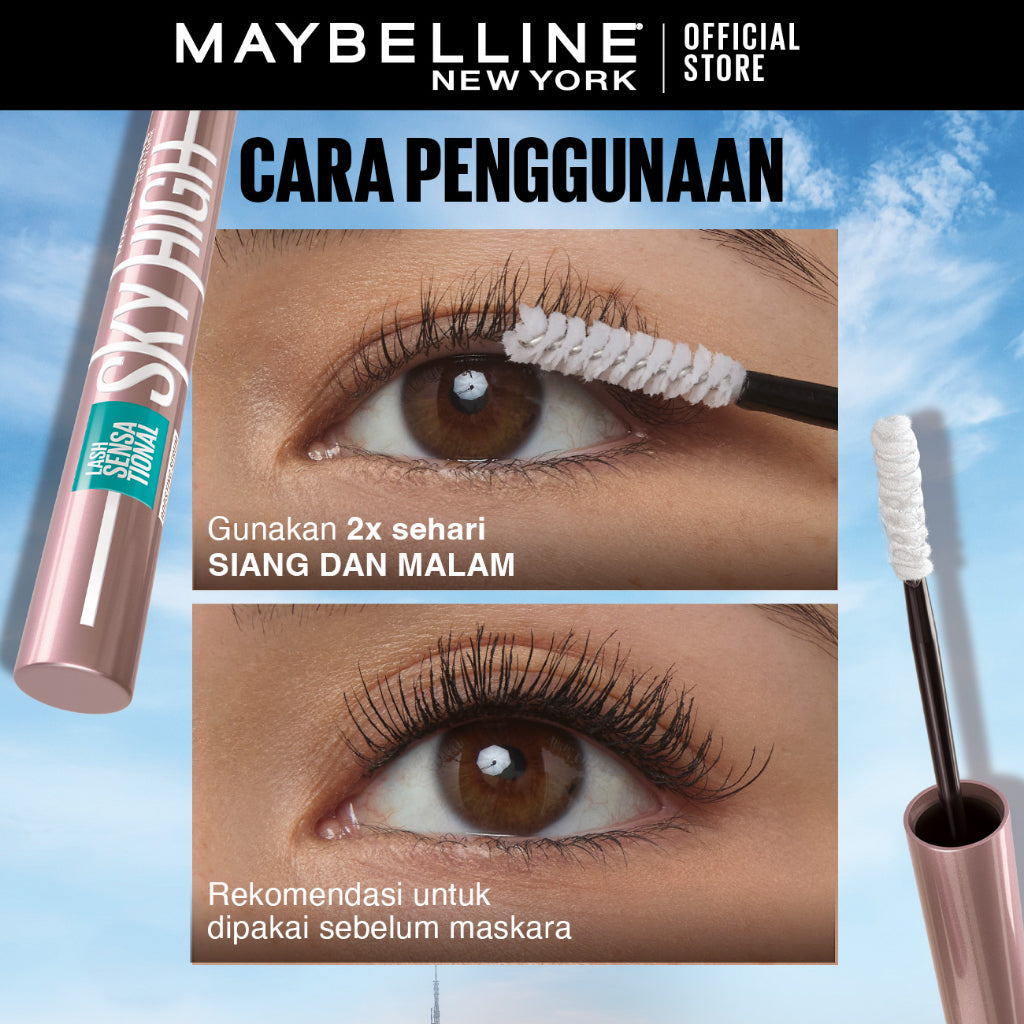 MAYBELLINE OFFICIAL Sky High Booster Serum Bulu Mata 6ml - Serum bulu mata eye lash serum Hypercurl Superstay Matte lashlift extension bulu mata palsu eyelash extension douyin