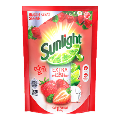 SUNLIGHT SABUN CUCI PIRING /DISHWASING LIQUID LEMBUT/625ML/EXTRA KOREAN STRAWBERRY 650 ML/EXTRA ANTI BAU 650/EXTRA HIGENIS 650ML/KEMASAN ISI ULANG/EXTRA LEMBUT/HALAL