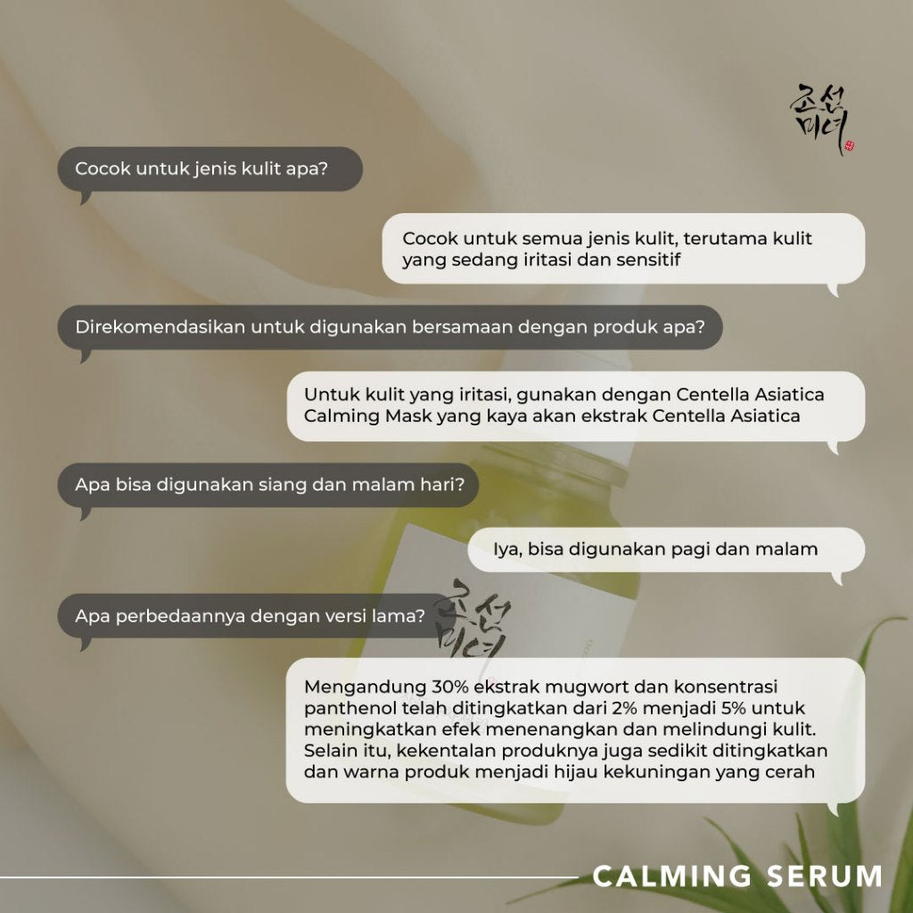 Beauty of Joseon Calming Serum : Green tea + Panthenol 30ml