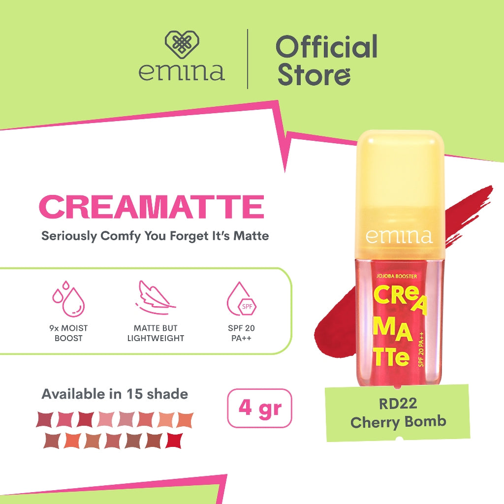 NEW! Emina Creamatte 4 g - Comfily Matte 9x Moist Boost
