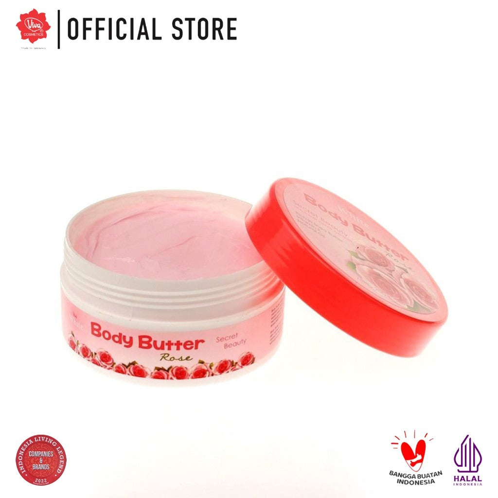 Viva White Body Butter Rose with Vit E (Sari Bunga Mawar) - 200 Gr