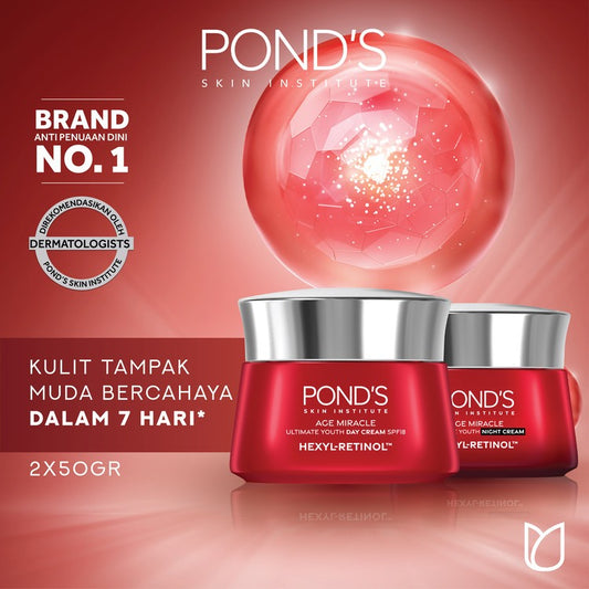 Jakarta Fashion Week 2025 - Pond's Age Miracle Hexyl Retinol Niacinamide Day & Night Cream Moisturizer Anti Aging + Glowing 50g