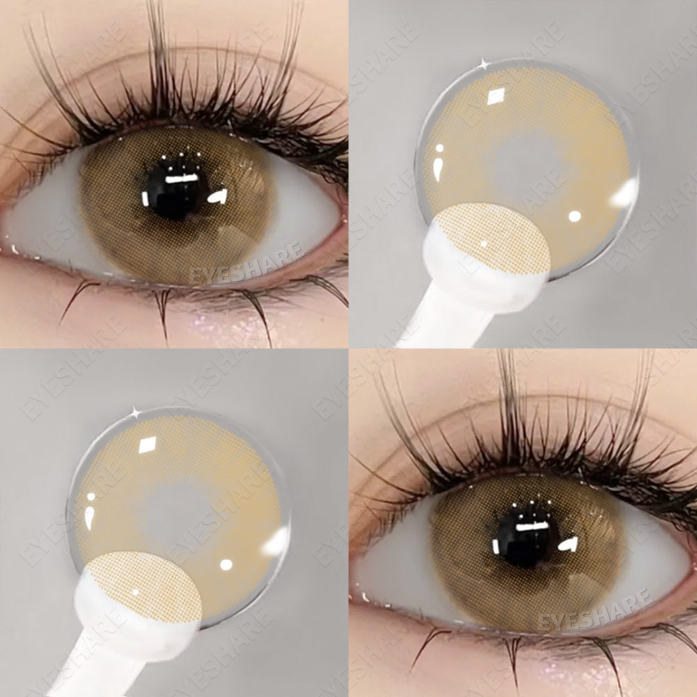 Eyeshare Softlens14.5mm Big Eyes Soft Colored Contact lenses Gray Soflen Mata Yearly Use