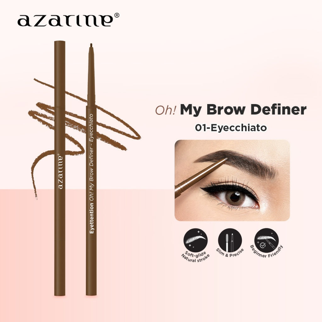 Azarine Oh! MY BROW DEFINER Eyebrow Pemula Beginner Friendly Tahan Lama 0.06gr