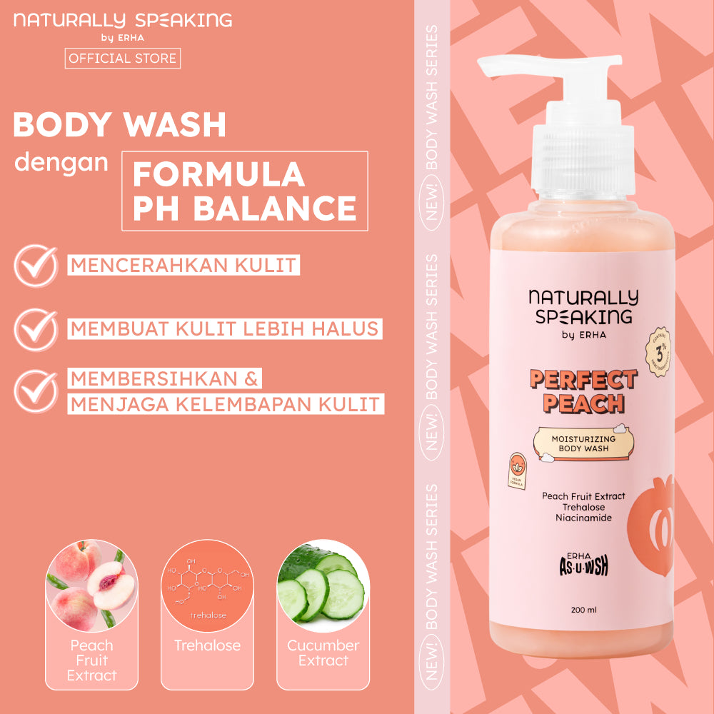 Naturally Speaking Perfect Peach Moisturizing Body Wash 200ml