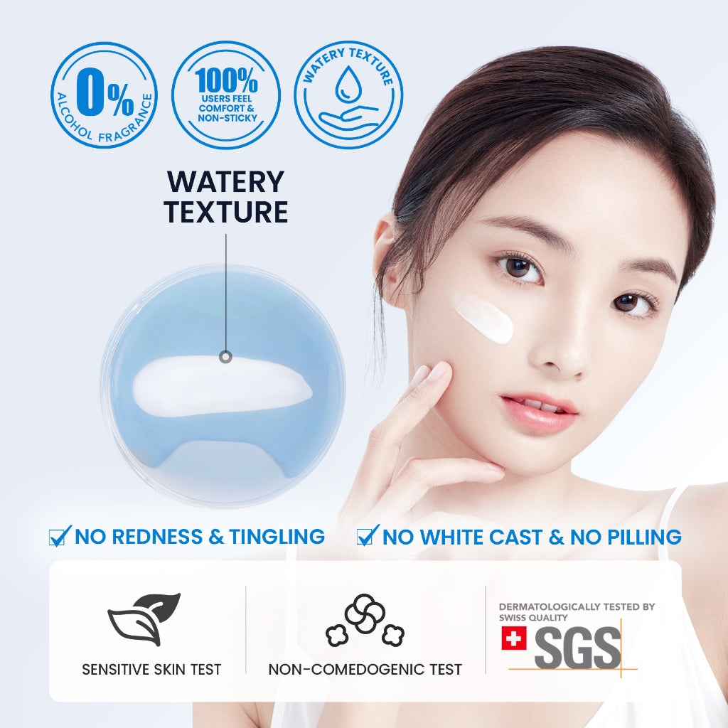 YOU Sunbrella Intensive Care Watery Sunscreen SPF50+ PA++++ Tabir Surya Kulit Sensitif 8X Protection Sensitive Acne Skin Friendly