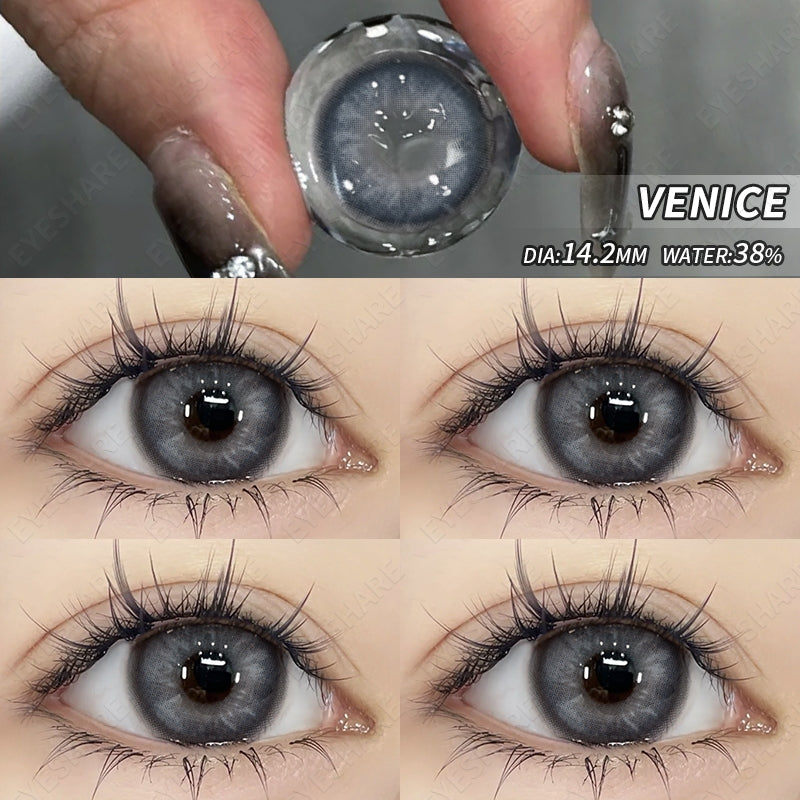 Eyeshare Softlens Vienna Chocolate 14.5mm 1 Pasang Lensa Kontak Untuk Mata Besar