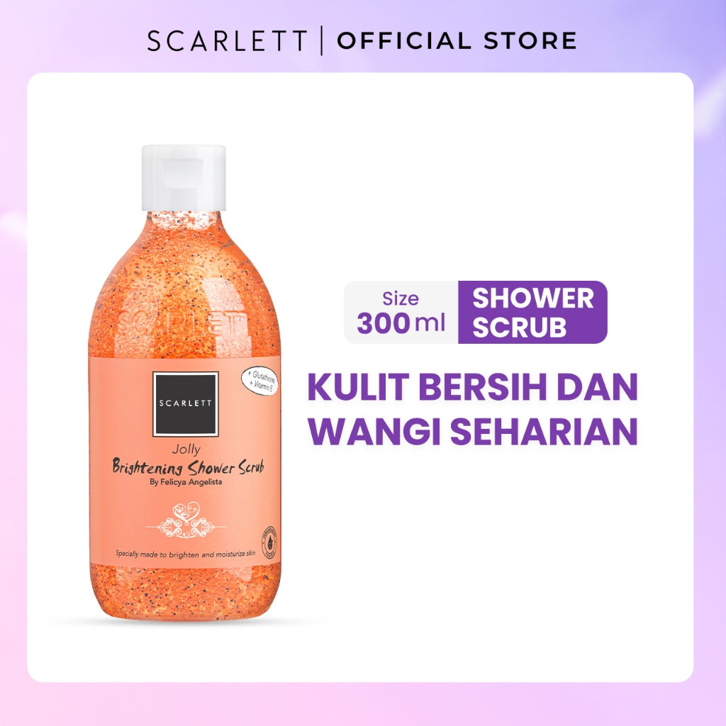 SCARLETT Body Care All Series - Body Scrub, Shower Scrub, Shower Gel, Body Serum, Body Lotion, Body Cream, Tube | Perawatan Tubuh Mencerahkan Melembutkan Eksfoliasi Kulit Melembabkan Kulit, Kulit Sehat Cerah Bersinar Wangi Seharian