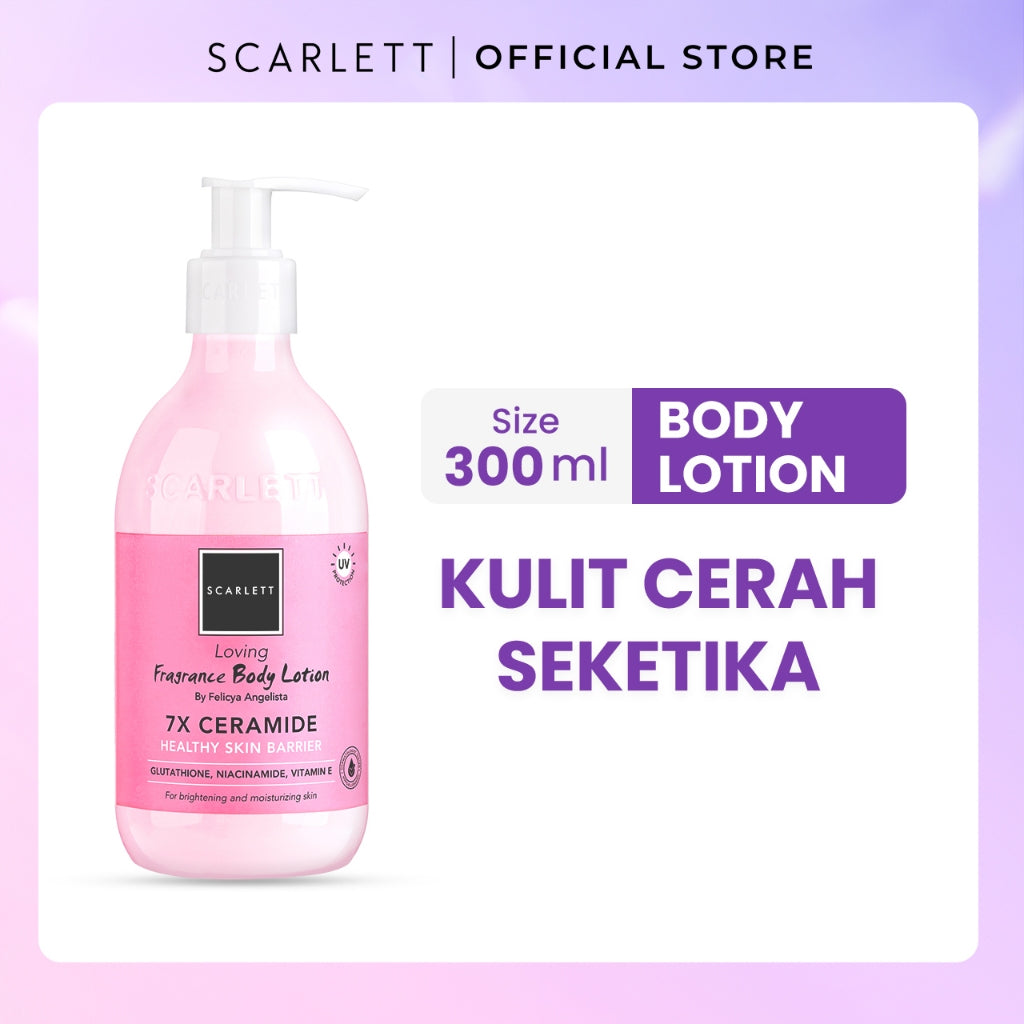 SCARLETT Body Care All Series - Body Scrub, Shower Scrub, Shower Gel, Body Serum, Body Lotion, Body Cream, Tube | Perawatan Tubuh Mencerahkan Melembutkan Eksfoliasi Kulit Melembabkan Kulit, Kulit Sehat Cerah Bersinar Wangi Seharian
