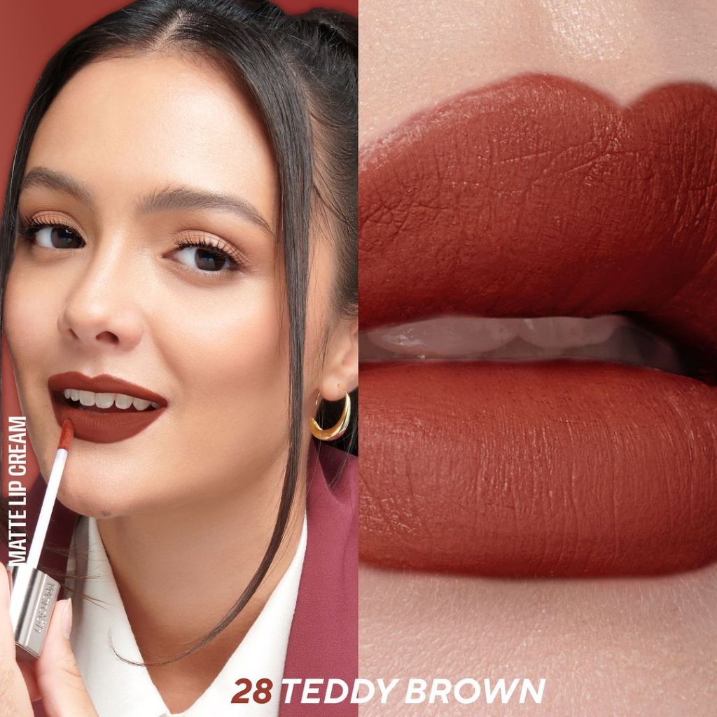 Wardah Exclusive Matte Lip Cream | Lipstik Matte Tahan Lama & Lembut di Bibir | Lip Cream Wardah 4g