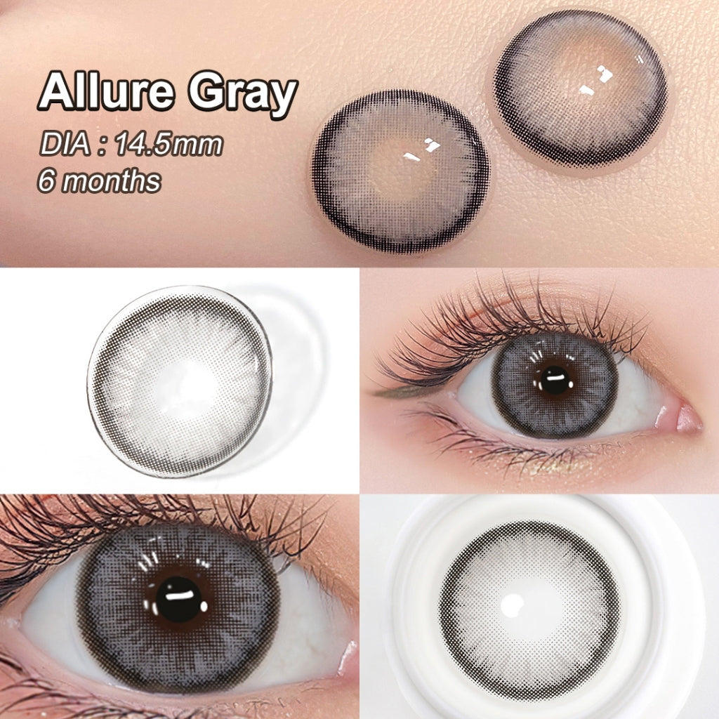 Magister Softlens Normal abu-abu coklat hitam seri Sepasang Lensa kontak diameter14.0-14.5MM kadar air 38% soflens
