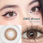 Magister Softlens Normal abu-abu coklat hitam seri Sepasang Lensa kontak diameter14.0-14.5MM kadar air 38% soflens