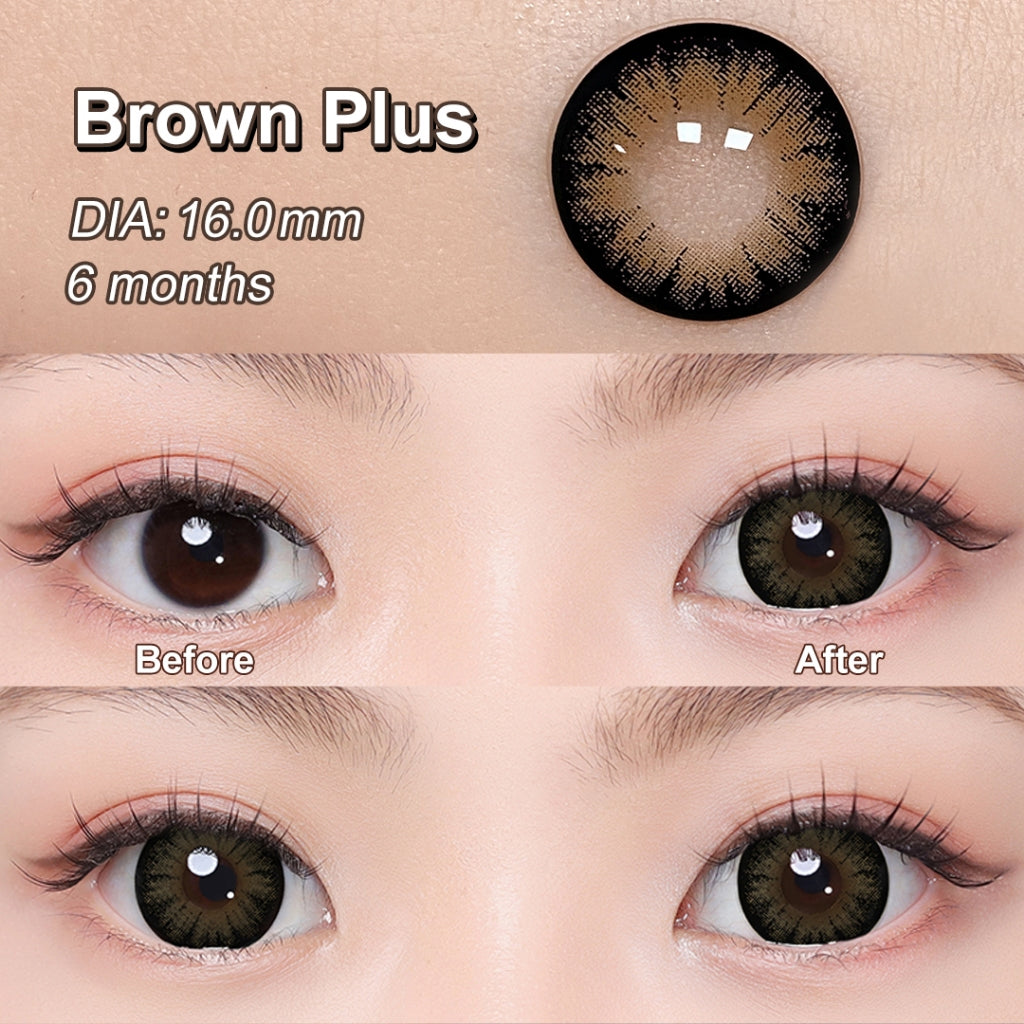 Magister Softlens Big Eyes softlens 14.5mm 16mm Normal Doll Eyes softlens Lensa kontak warna diameter softlens Brown /Black normal mata besar softlens 6bulan