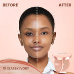 Hanasui Serum Cushion - Flawless Natural Dewy Finish UVA & UVB Protection Perfect Coverage Menyamarkan Pori-Pori Garis Halus Noda Wajah