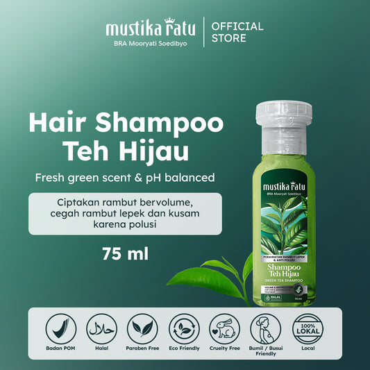 Mustika Ratu Shampoo Teh Hijau Matcha Hijab Friendly 75ml