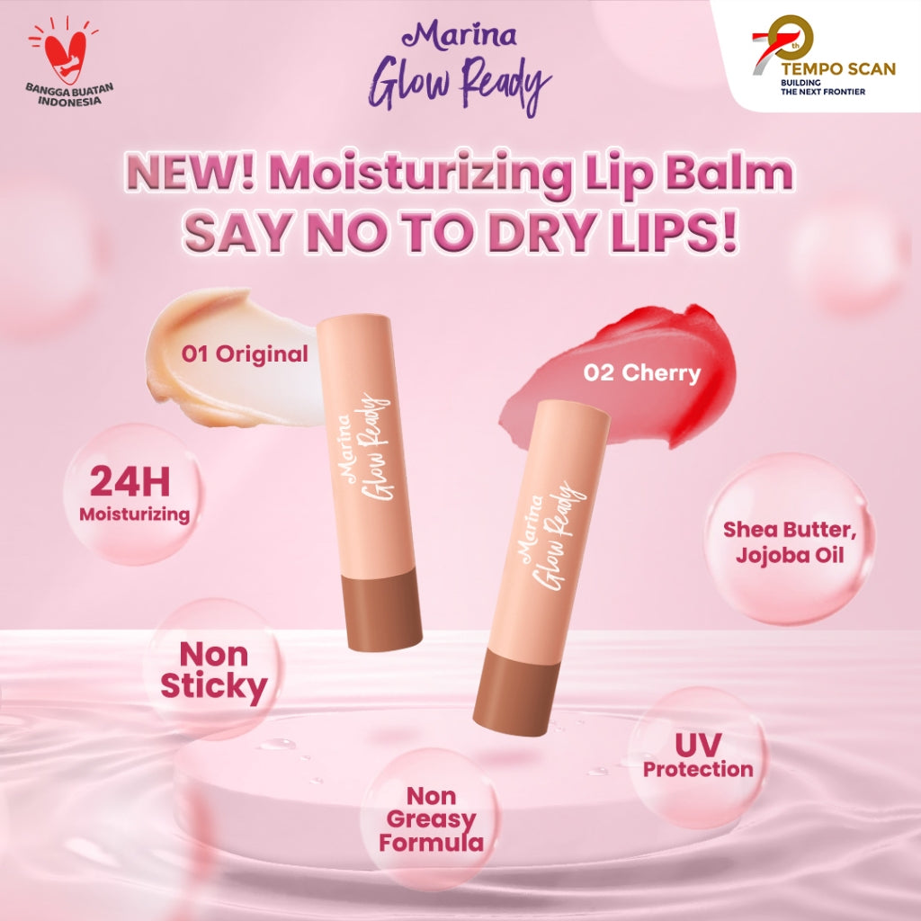 Marina Glow Ready Intense Moisturizing Lip Balm 2,9g [1pcs] - Exp Date : 12.2026