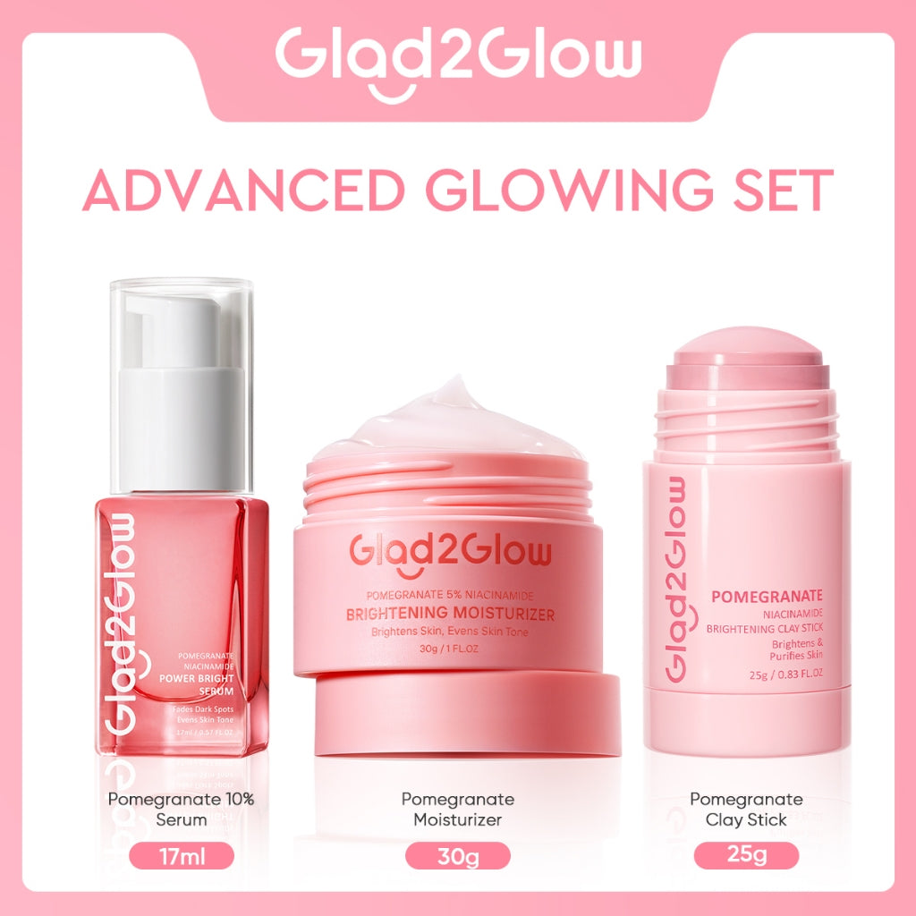 Glad2Glow Pomegranate Niacinamide Brightening Clay Stick Masker Glad2Glow Masker Wajah  Masker Brightening Masker Glowing Mud Masker Clay Masker Pencerah Wajah Masker Mencerahkan Clay Mask Brightening Clay Stik Pembersih Komedo Masker Stik Masker Muka