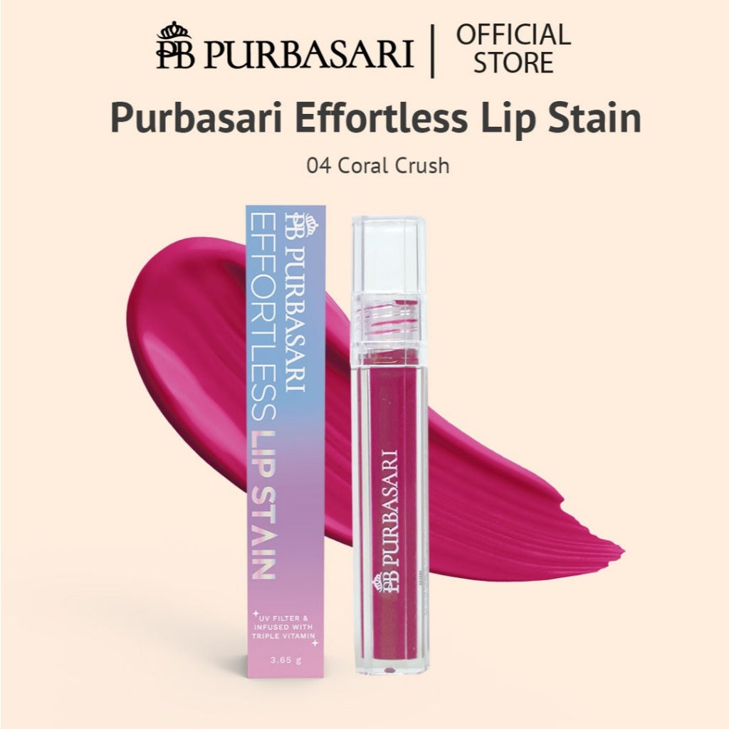Tasty Beauty Package - Purbasari Effortless Lipstain + Glow Foundation FREE Granova