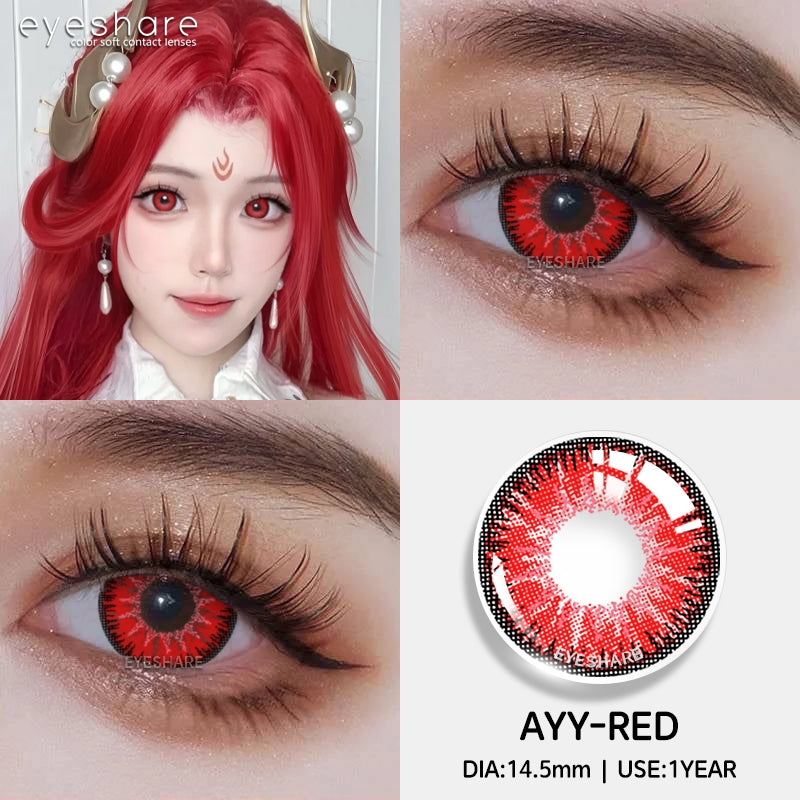 Eyeshare Softlens 14.5MM 1Pasang Lensa Kontak Putih Buta Putih Cosplay Mata Halloween Softlen