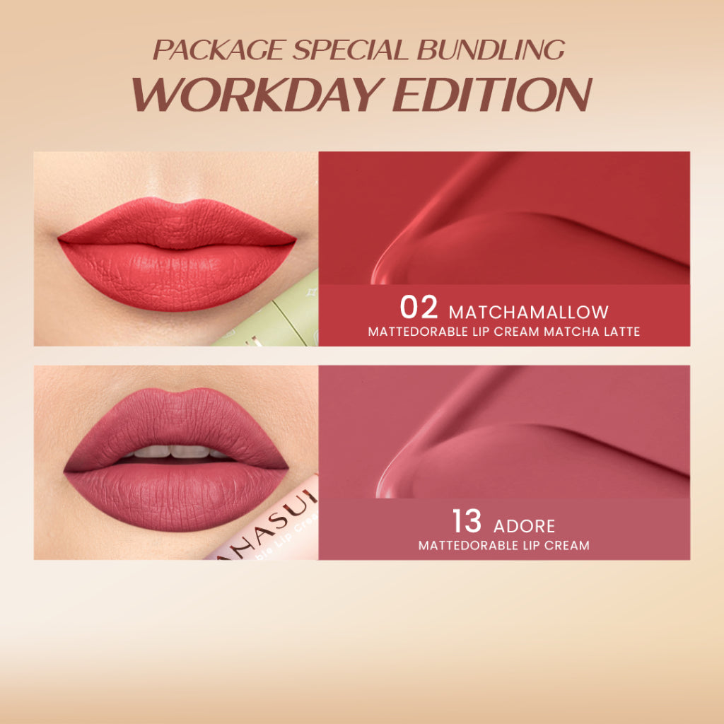 Hanasui Mattedorable Lip Cream Boba - Velvet Matte Finish Pigmented Long Lasting Double Moisturizing