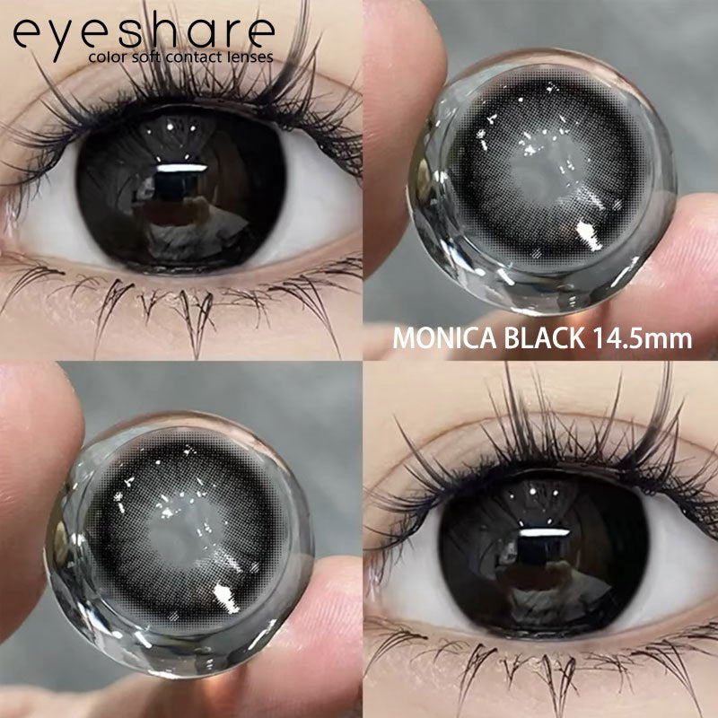 Eyeshare Ocean Darkgray Softlens 1Pasang 14.2mm Big Eyes Softlen Lensa Kontak Warna soflens