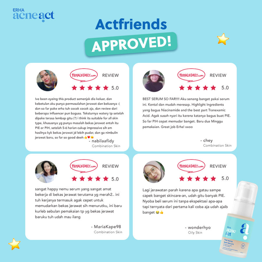 ERHA Acneact Post Acne Spot Serum 30ml - Serum Bekas Jerawat | Tranexamic Acid | Niacinamide